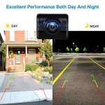 AUTO-VOX TD-2 Digital Wireless Reversing Camera IP68 Waterproof Backup Camera Stable Signal Reverse Camera Kit with Night Vision Car Rear View Camera 4.3'' LCD Monitor 12V-24V