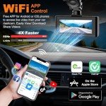 Dash Cam Front and Rear, 4K+1080P Dual Dash Camera for Cars with WiFi & GPS, Dashboard Camera Dashcam with App Control, Free 64GB Card, 170° Wide Angle, G-Sensor, Loop Recording, 24H Parking Mode