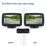 AUTO-VOX TD-2 Digital Wireless Reversing Camera IP68 Waterproof Backup Camera Stable Signal Reverse Camera Kit with Night Vision Car Rear View Camera 4.3'' LCD Monitor 12V-24V