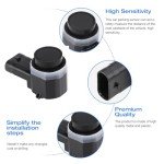 Keenso Reverse Backup Parking Sensor, Car Parking Sensors, Front Rear Bumper PDC Aid Sensor for MK6 Focus MK3 Kuga MK4 (2 PCS)