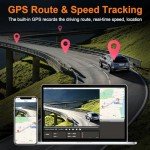 Dash Cam Front and Rear, 4K+1080P Dual Dash Camera for Cars with WiFi & GPS, Dashboard Camera Dashcam with App Control, Free 64GB Card, 170° Wide Angle, G-Sensor, Loop Recording, 24H Parking Mode