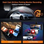 Dash Cam Front and Rear, 4K+1080P Dual Dash Camera for Cars with WiFi & GPS, Dashboard Camera Dashcam with App Control, Free 64GB Card, 170° Wide Angle, G-Sensor, Loop Recording, 24H Parking Mode