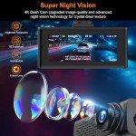 Dash Cam Front and Rear, 4K+1080P Dual Dash Camera for Cars with WiFi & GPS, Dashboard Camera Dashcam with App Control, Free 64GB Card, 170° Wide Angle, G-Sensor, Loop Recording, 24H Parking Mode