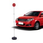LED Stop Sensor Auto Parking Detector With Adjustable Stand for Garage Port Parking Flashlight System Bumper Sensor Red (1 Pack)