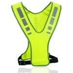 RUNQIN Hi Vis Reflective Running Gears with Pocket, Top Reflector Safety Vest High Visibility for Men Women, Breathable Reflectors Clothing, Adjustable Safety Warning Vest for jogging Hiking Cycling