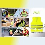 5 Pack Hi Vis Vests,Safety Vests,Standard Size Reflective High Visibility Vests,Unisex Hi Vis Jacket for Traffic Work, Running, Surveyor and Security Guard Construction Vest