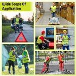 LEEPAT 5 Pack Hi Vis Ve Jackets,High Visibility Reflective Safety Vest Waistcoats Jacket For Traffic Work, Running