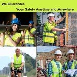 5 Pack Hi Vis Vests,Safety Vests,Standard Size Reflective High Visibility Vests,Unisex Hi Vis Jacket for Traffic Work, Running, Surveyor and Security Guard Construction Vest