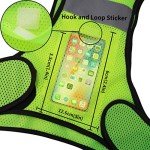 Uncle Paul Reflective Gears - Green Safety Vest High Visibility for Running Cycling Dog Walking Sports with Pocket for Adults Kids