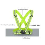 HYCOPROT 2 Pack Reflective Vest Adjustable Safety Hi Vis High Visibility Sports Gear for Outdoor Night Running Cycling Hiking Biking Motorcycle Dog Walking Men Women Kids (Black)¡­