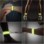 URAQT 2 Pack Reflective Vest Running Gear High Visibility Reflective 4 Wristbands, Adjustable Running Vest Safety Reflective Gear Night Walking Accessories For Cycling Running Men Women Kids Children