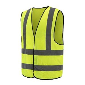 AYKRM Yellow hi vis vest Reflective Vest High Visibility hi viz vis Executive Waistcoat high vis vests