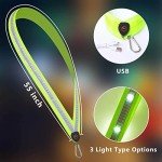 WUBAYI Running Lights for Runners Reflective Gear for Walkers at Night, Reflective Belt Sash，Led Safety Shoulder Strap，USB Rechargeable Light Up Running Belt for Men Women