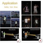 HYCOPROT 2 Pack Reflective Vest Adjustable Safety Hi Vis High Visibility Sports Gear for Outdoor Night Running Cycling Hiking Biking Motorcycle Dog Walking Men Women Kids (Black)¡­