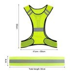 1 Piece of Reflective Vest, High-Visibility Safety Reflective Vest, Adjustable Waist Circumference,Suitable for Running, Cycling, Early Morning or Night Activities, With 2 Reflective Wristbands