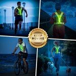 Topward Running Vest High Visibility Reflective Gear, Mens Hi Viz Vests, Lightweight Adjustable 360-degree Hi Vis Safety Vest for Dog Walking Jogging Hiking Camping Cycling Motorcycle