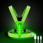 Topward Running Vest High Visibility Reflective Gear, Mens Hi Viz Vests, Lightweight Adjustable 360-degree Hi Vis Safety Vest for Dog Walking Jogging Hiking Camping Cycling Motorcycle