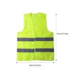 2Pcs Hi Vis Vests,High Visibility Vest,Fluorescent Green Jackets,Safety Reflective Jacke,Adjustable High-Visibility Gilet for Adult/Kids/Men/Women,Fit Construction Worker Work/Running/Road Cycling
