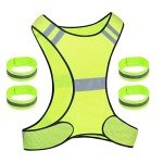lzijun Reflective Safety Vest, High Visibility Reflective Gears, Adjustable Running Cycling Reflective Vest Jacket High Visibility for Outdoor Running Cycling Jogging Walking Sports Bike Adults Kids