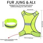 lzijun Reflective Safety Vest, High Visibility Reflective Gears, Adjustable Running Cycling Reflective Vest Jacket High Visibility for Outdoor Running Cycling Jogging Walking Sports Bike Adults Kids