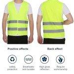 2Pcs Hi Vis Vests,High Visibility Vest,Fluorescent Green Jackets,Safety Reflective Jacke,Adjustable High-Visibility Gilet for Adult/Kids/Men/Women,Fit Construction Worker Work/Running/Road Cycling