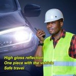 2Pcs Hi Vis Vests,High Visibility Vest,Fluorescent Green Jackets,Safety Reflective Jacke,Adjustable High-Visibility Gilet for Adult/Kids/Men/Women,Fit Construction Worker Work/Running/Road Cycling