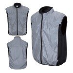 BTR High Visibility Reflective Silver Running and Cycling Gilet and Vest. Classic No Pockets & Shorter Front. Medium (40-42 Inches)