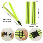 Yolev Reflective Sash 5 Pieces Reflective Running Gear High Visibility Safety Reflective Sash Reflective for Reflective Vest, Reflective Running Gear for Night Walking Cycling