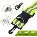 Yolev Reflective Sash 5 Pieces Reflective Running Gear High Visibility Safety Reflective Sash Reflective for Reflective Vest, Reflective Running Gear for Night Walking Cycling