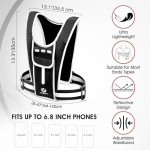 LUMEFIT Running Phone Holder Vest – Reflective Running Vests Men Women with Water Bottle and Running Accessories Holder - Adjustable Waistband and Shoulder Pocket for Keys, Energy Gel and Running Gear