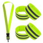 Yolev Reflective Sash 5 Pieces Reflective Running Gear High Visibility Safety Reflective Sash Reflective for Reflective Vest, Reflective Running Gear for Night Walking Cycling