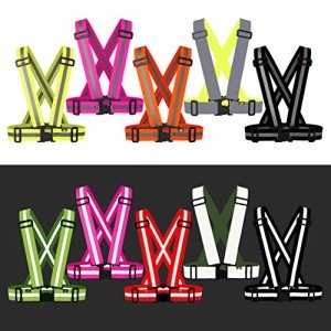 BTR High Visibility Reflective Vest, Sash, Bib, Gilet For Outdoor Sports including,Cycling, Jogging, Walking, Horse Riding Black, Kids Size