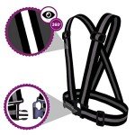 BTR High Visibility Reflective Vest, Sash, Bib, Gilet For Outdoor Sports including,Cycling, Jogging, Walking, Horse Riding Black, Kids Size