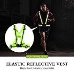 SANTOO Reflective Vest, High Visibility, Lightweight, Flexible and Adjustable Outdoor Safety Equipment, Suitable for Running, Jogging, Hiking, Cycling, etc. Fluorescent Green 2 pieces
