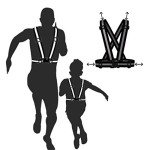 BTR High Visibility Reflective Vest, Sash, Bib, Gilet For Outdoor Sports including,Cycling, Jogging, Walking, Horse Riding Black, Kids Size