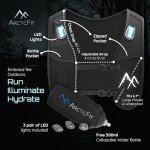 ArcticFit LED Running Vest - Adjustable Unisex Reflective Vest with Phone Holder and Storage - Lightweight and Durable Running Backpack Alternative - Hydration Vest