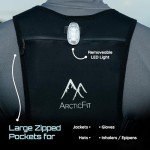 ArcticFit LED Running Vest - Adjustable Unisex Reflective Vest with Phone Holder and Storage - Lightweight and Durable Running Backpack Alternative - Hydration Vest