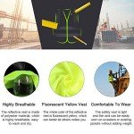 BUZIFU 4 Pcs Reflective Vest Fluorescent Safety Vests High Visibility Waistcoat Reflective jackets Night Work Hi Vis Vest with Reflective Strip for Outdoor Running Walking Motor Bicycle Drivers