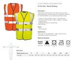 The World Of Wall Art Personalised Printed Reflective Hi-Vis High-Viz Visibility Safety Vest/Waistcoat Customised (X-Large)