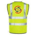 The World Of Wall Art Personalised Printed Reflective Hi-Vis High-Viz Visibility Safety Vest/Waistcoat Customised (X-Large)