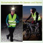 Hi Vis Vests, 10 Pack High Visibility Safety Security Vests, Hi Vis Silver Strip, Reflective Jacket Men Women, Work Cycling Runner Surveyor Volunteer Road Construction Workwear