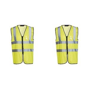 Blackrock Hi Vis Yellow Executive Sleeveless Vest Waistcoat, Men's and Women's Full-Length Zip, Lightweight, Reflective High Visibility Safety Wear, Fully EN Certified - Medium