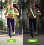 Reflective Running Gear, High Visibility Safety Reflective Sash with Buckle, Adjustable Reflective Belt Running Vest with 4 Reflective Armbands for Night Walking Cycling Running Accessories