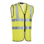 Blackrock Hi Vis Yellow Executive Sleeveless Vest Waistcoat, Men's and Women's Full-Length Zip, Lightweight, Reflective High Visibility Safety Wear, Fully EN Certified - Medium
