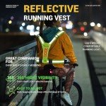 TOFLANTUR LED Reflective Running Gear Vest, High Visibility Running Lights for Runners Safety, USB-C Rechargeable Adjustable Light Up Running Lights Chest for Night Walking Jogging