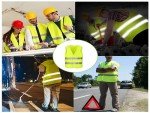 Anlising 10PCS High Visibility Safety Vests,Hi Vis Safety Vests with 2 Reflective Stripes,Night Workwear Reflective Vest,Reflective Jackets Waistcoat,for Running,Biking,Surveyor and Traffic Work