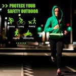 Reflective Running Gear, High Visibility Safety Reflective Sash with Buckle, Adjustable Reflective Belt Running Vest with 4 Reflective Armbands for Night Walking Cycling Running Accessories