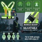 TOFLANTUR LED Reflective Running Gear Vest, High Visibility Running Lights for Runners Safety, USB-C Rechargeable Adjustable Light Up Running Lights Chest for Night Walking Jogging