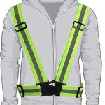 TRIXES Unisex Adjustable High Visibility Vest - Reflective Safety Harness - Fluorescent Green
