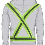 TRIXES Unisex Adjustable High Visibility Vest - Reflective Safety Harness - Fluorescent Green